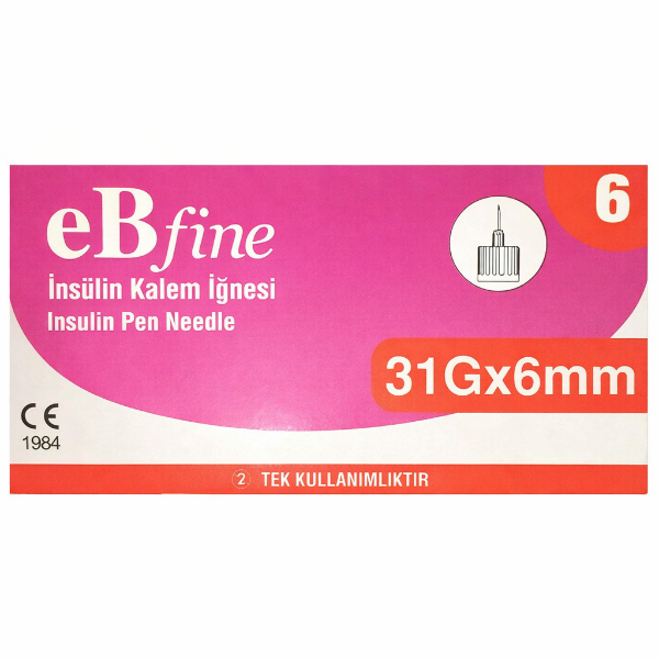 EB Fine İnsülin Kalem İğne Ucu 31Gx6 mm 100'lü